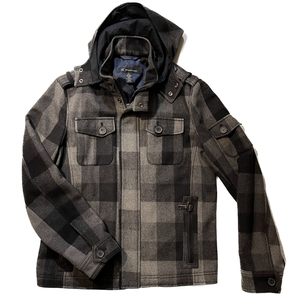 INC International Concepts Other - INC Plaid Flannel Fashion Hoodie Jacket